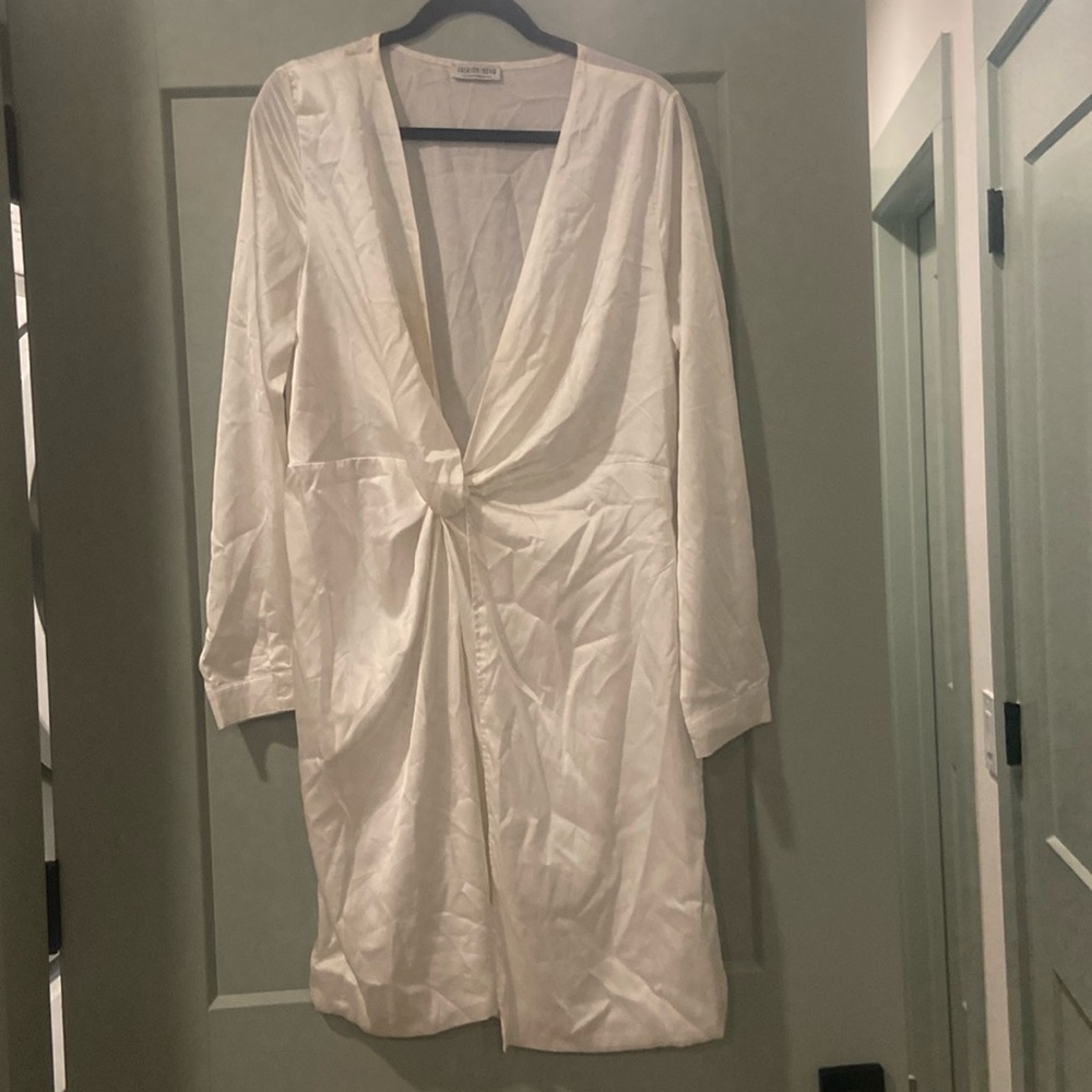 Plus size satin dress